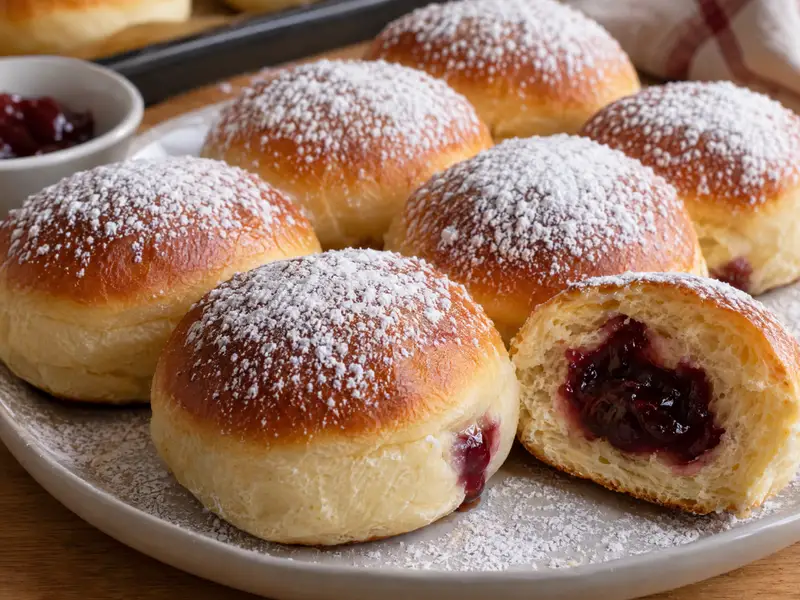 Pączki z piekarnika, drożdżowe i bez smażenia