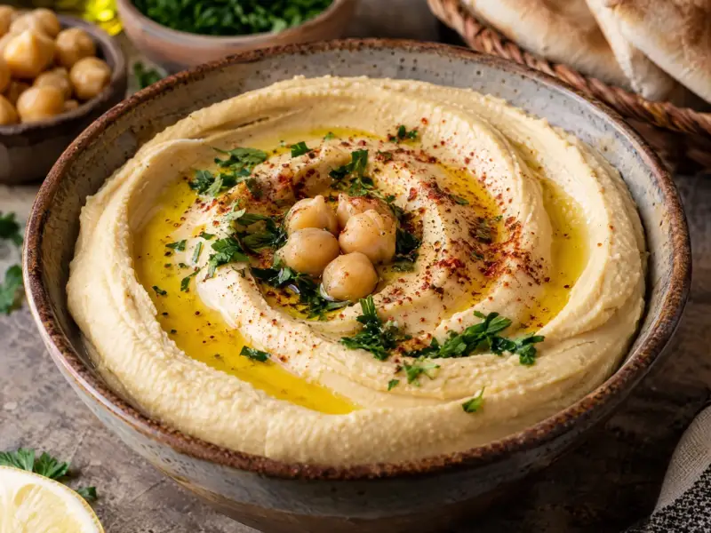 Hummus domowy, gładki jak w libańskim barze